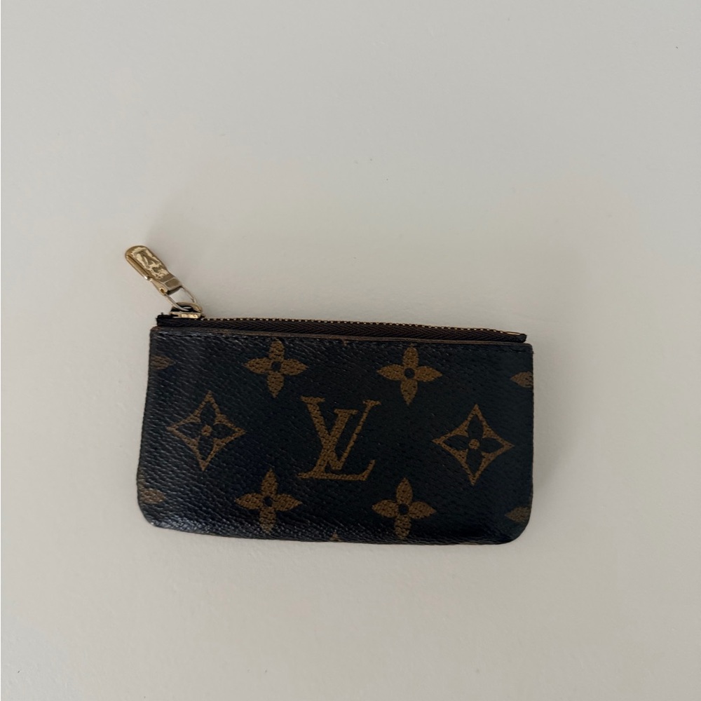 Louis Vuitton Brown and Gold Monogram Pouch